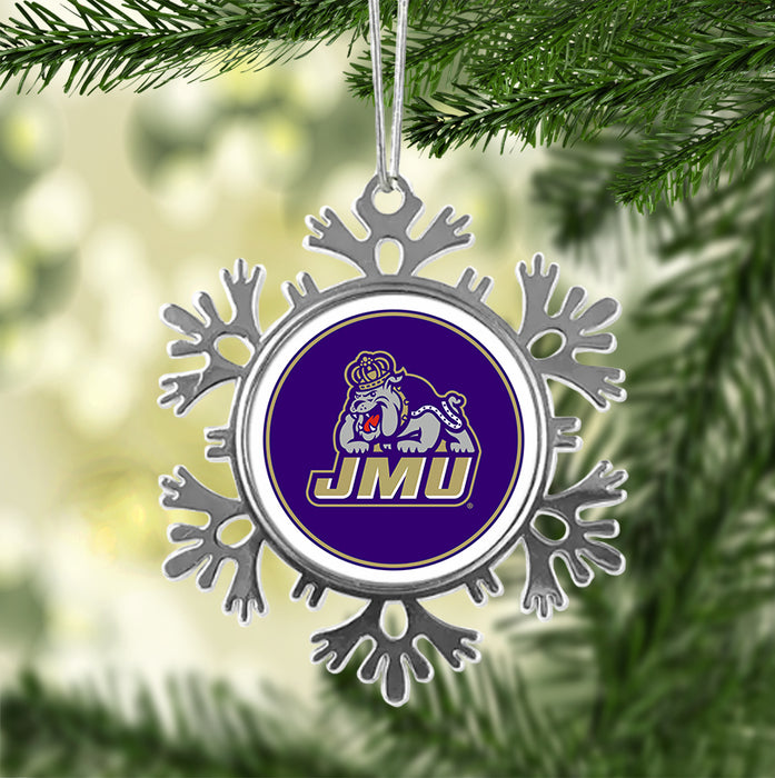 James Madison University Christmas Ornament - Snowflake Metal