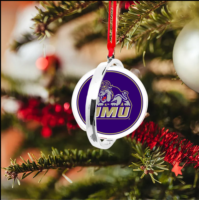 James Madison University Christmas Reversible Flat Round Ornament