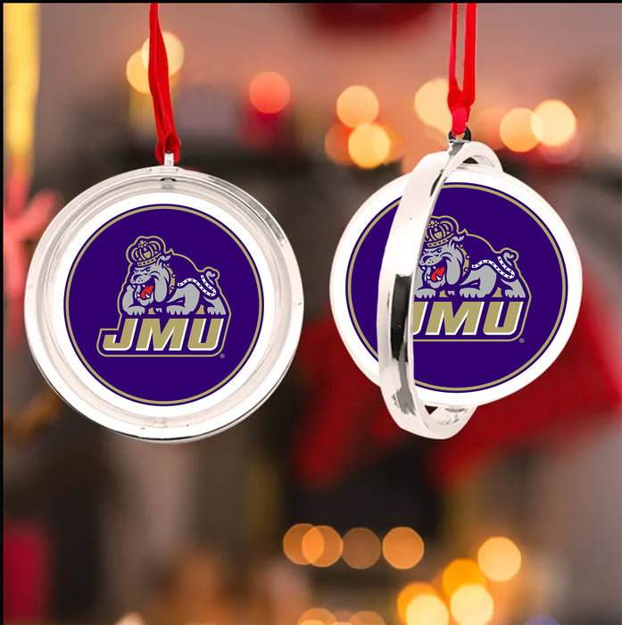 James Madison University Christmas Reversible Flat Round Ornament