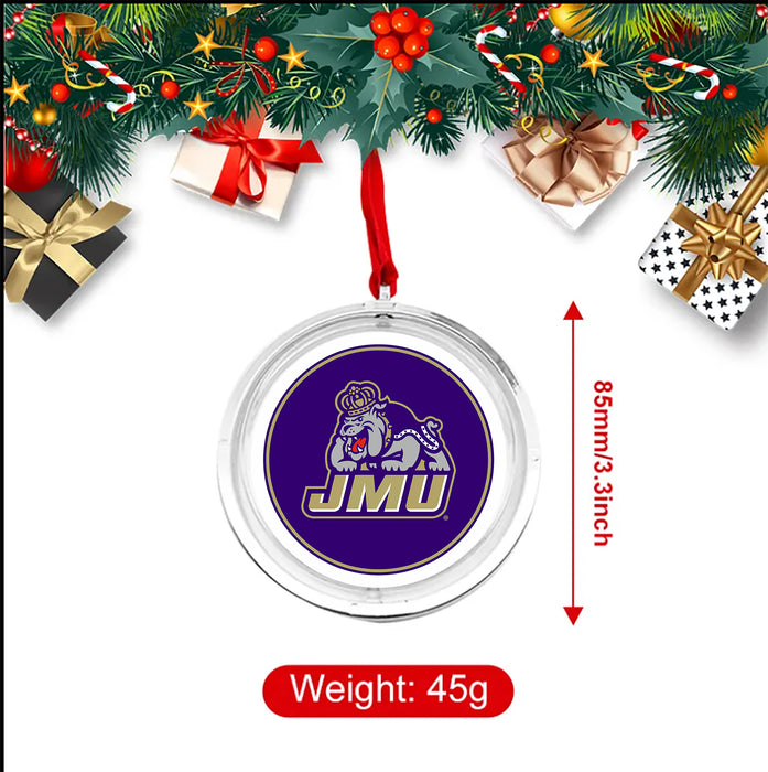 James Madison University Christmas Reversible Flat Round Ornament