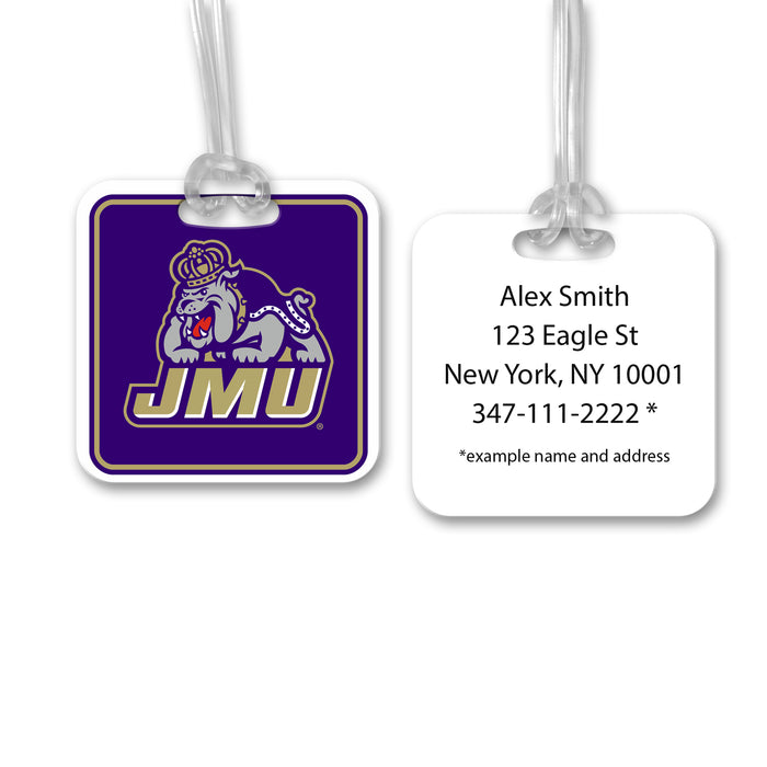 James Madison University Luggage Bag Tag (square)
