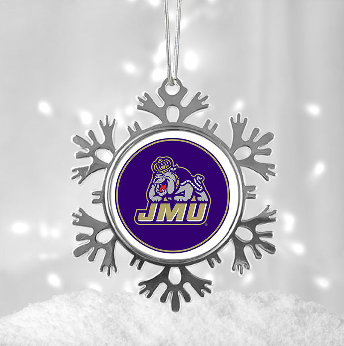 James Madison University Christmas Ornament - Snowflake Metal