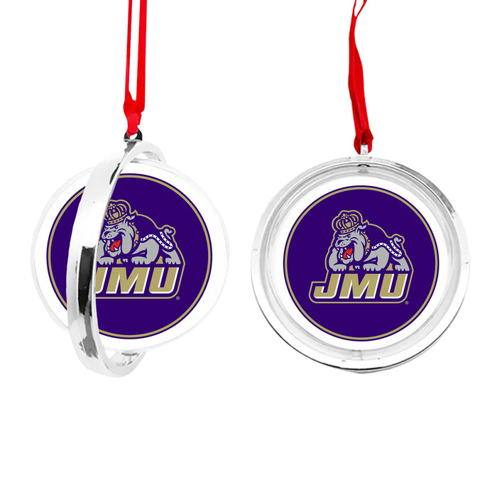 James Madison University Christmas Reversible Flat Round Ornament