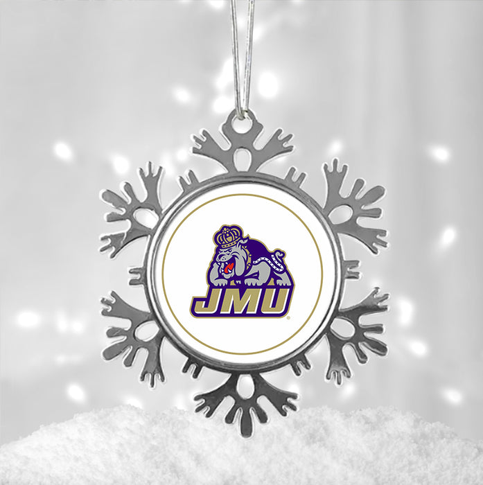 James Madison University Christmas Ornament - Snowflake Metal