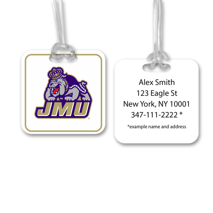 James Madison University Luggage Bag Tag (square)