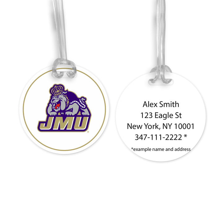 James Madison University Luggage Bag Tag (round)