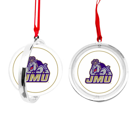 James Madison University Christmas Reversible Flat Round Ornament