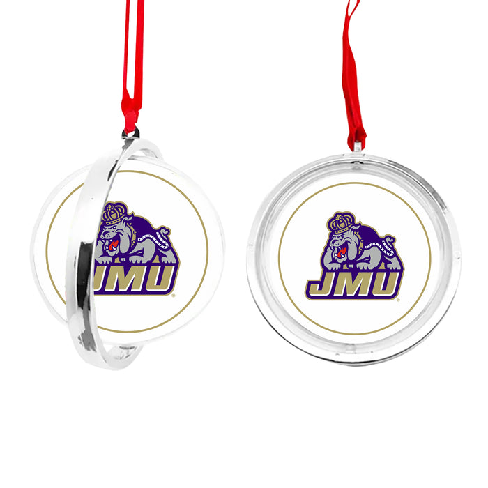 James Madison University Christmas Reversible Flat Round Ornament