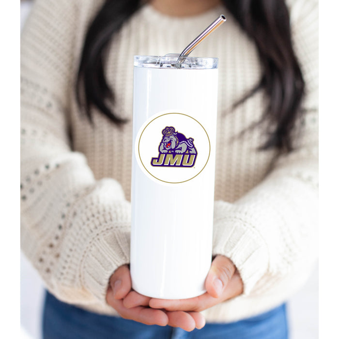 James Madison University Stainless Steel Skinny Tumbler 20 OZ