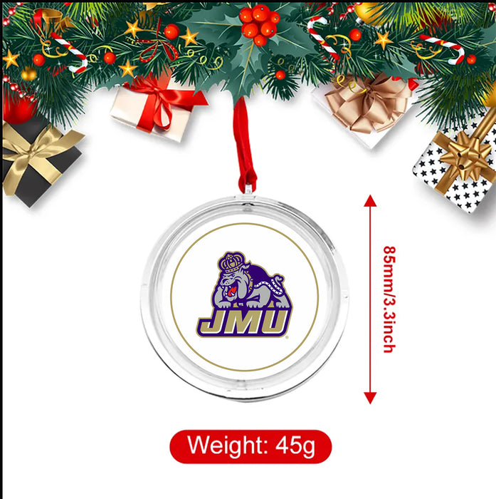 James Madison University Christmas Reversible Flat Round Ornament