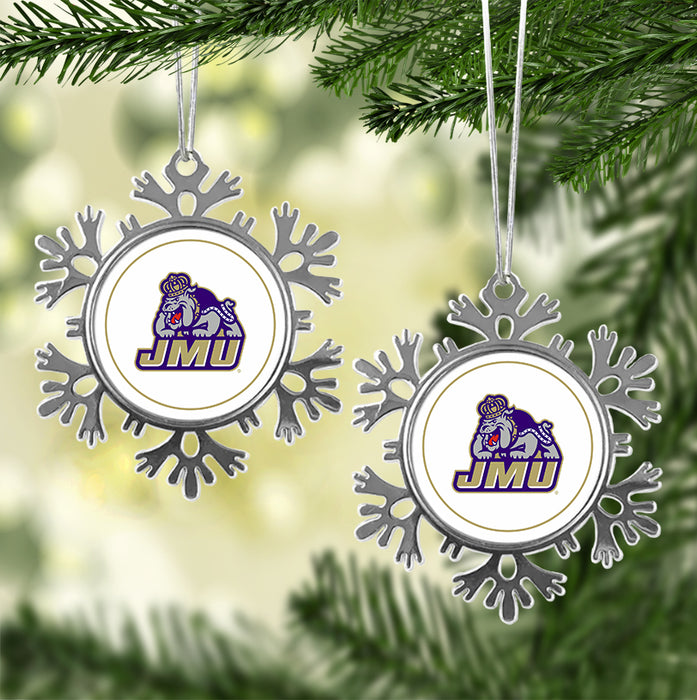 James Madison University Christmas Ornament - Snowflake Metal