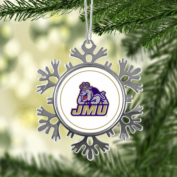 James Madison University Christmas Ornament - Snowflake Metal