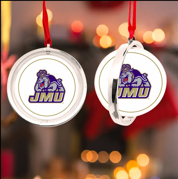 James Madison University Christmas Reversible Flat Round Ornament