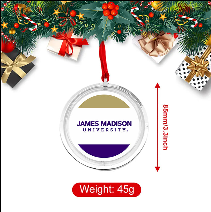 James Madison University Christmas Reversible Flat Round Ornament