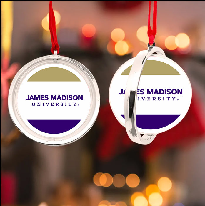 James Madison University Christmas Reversible Flat Round Ornament