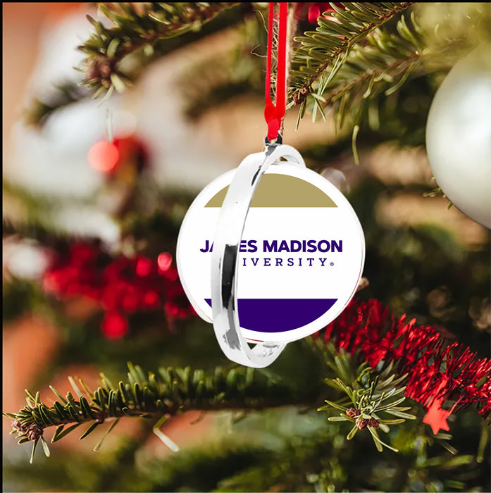 James Madison University Christmas Reversible Flat Round Ornament