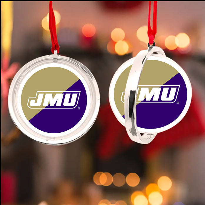 James Madison University Christmas Reversible Flat Round Ornament