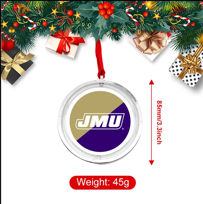James Madison University Christmas Reversible Flat Round Ornament