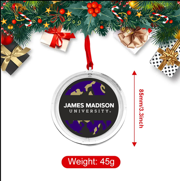 James Madison University Christmas Reversible Flat Round Ornament