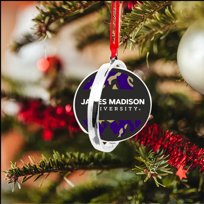 James Madison University Christmas Reversible Flat Round Ornament