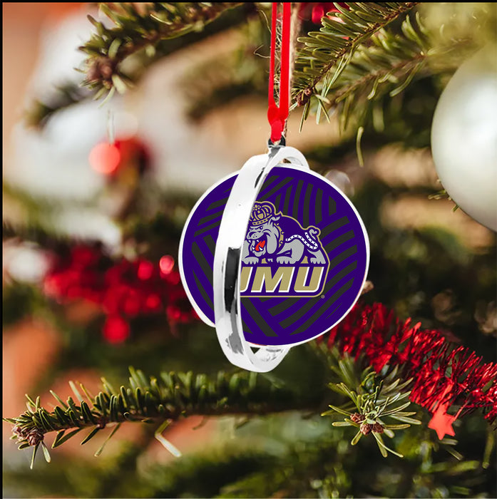 James Madison University Christmas Reversible Flat Round Ornament