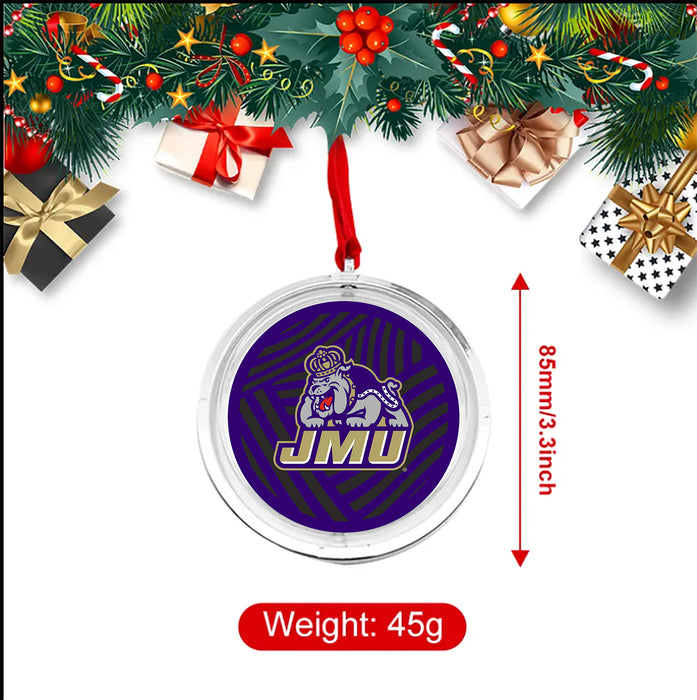 James Madison University Christmas Reversible Flat Round Ornament