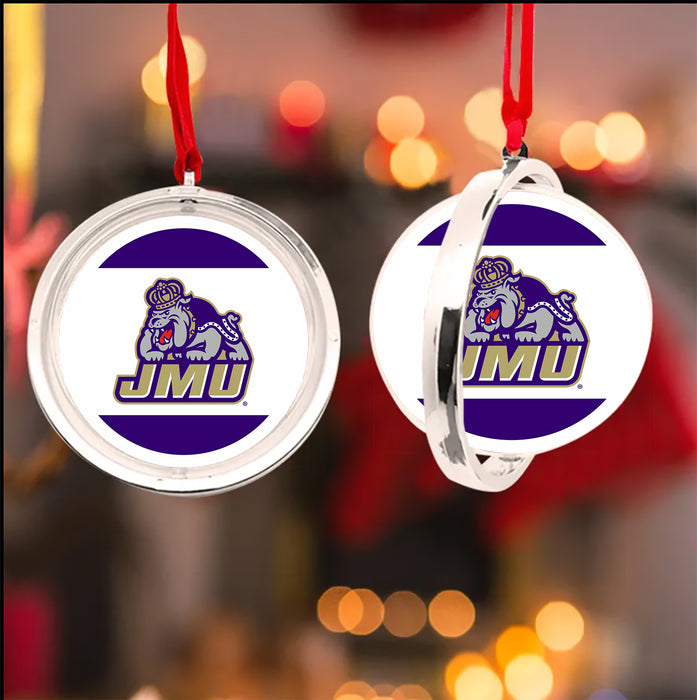 James Madison University Christmas Reversible Flat Round Ornament