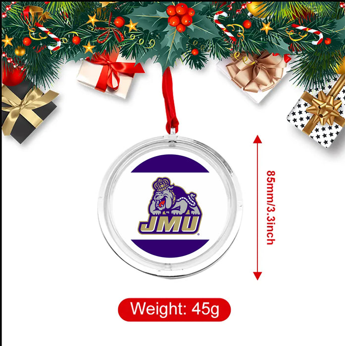 James Madison University Christmas Reversible Flat Round Ornament