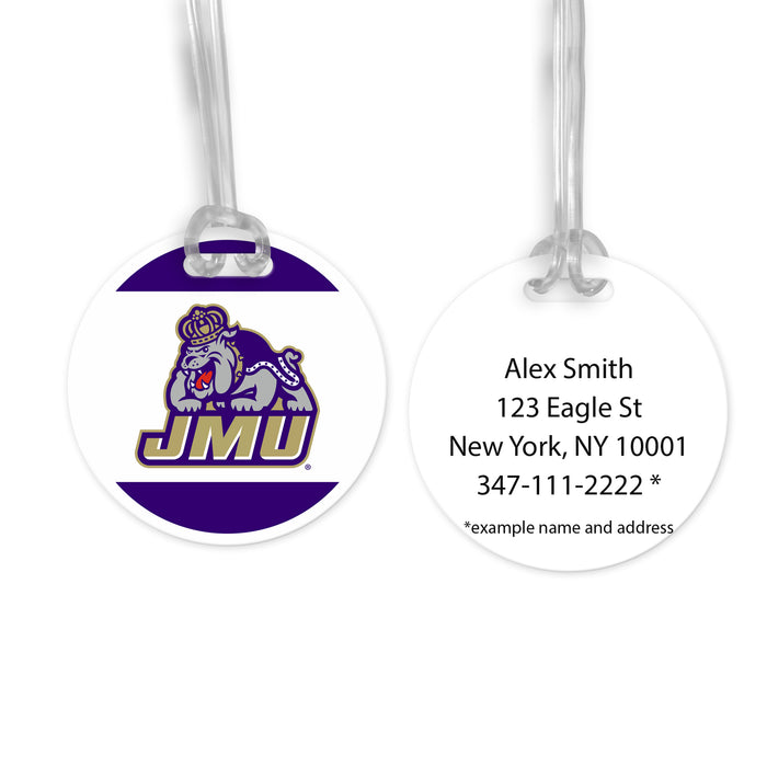 James Madison University Luggage Bag Tag (round)