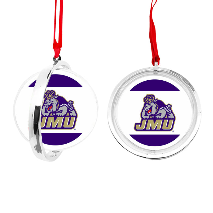 James Madison University Christmas Reversible Flat Round Ornament