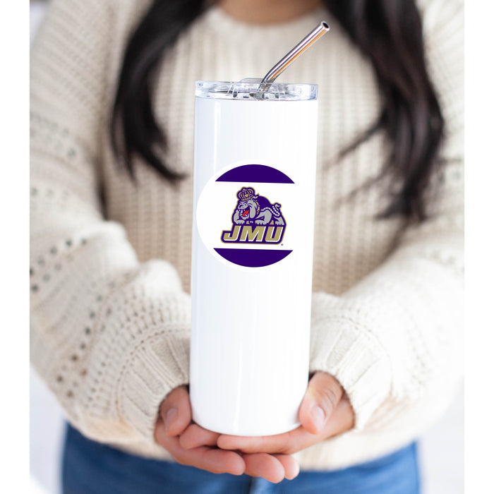 James Madison University Stainless Steel Skinny Tumbler 20 OZ