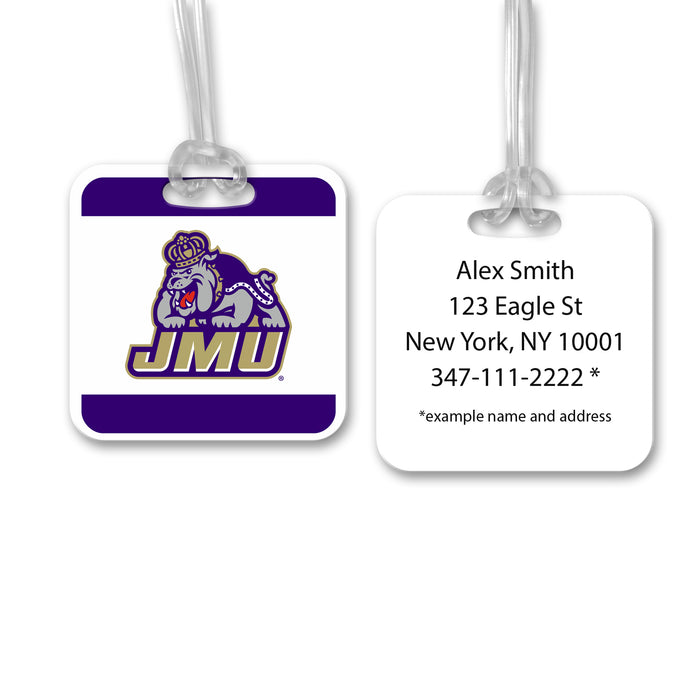 James Madison University Luggage Bag Tag (square)