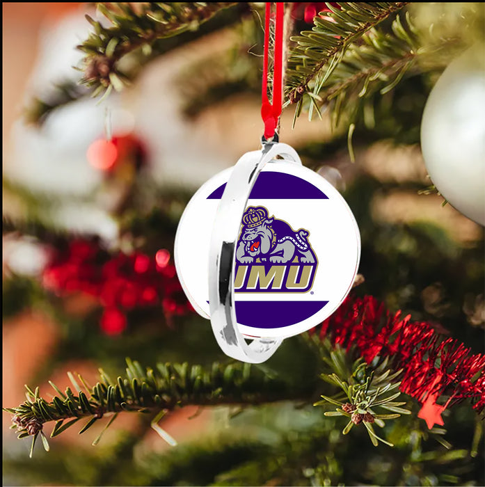James Madison University Christmas Reversible Flat Round Ornament