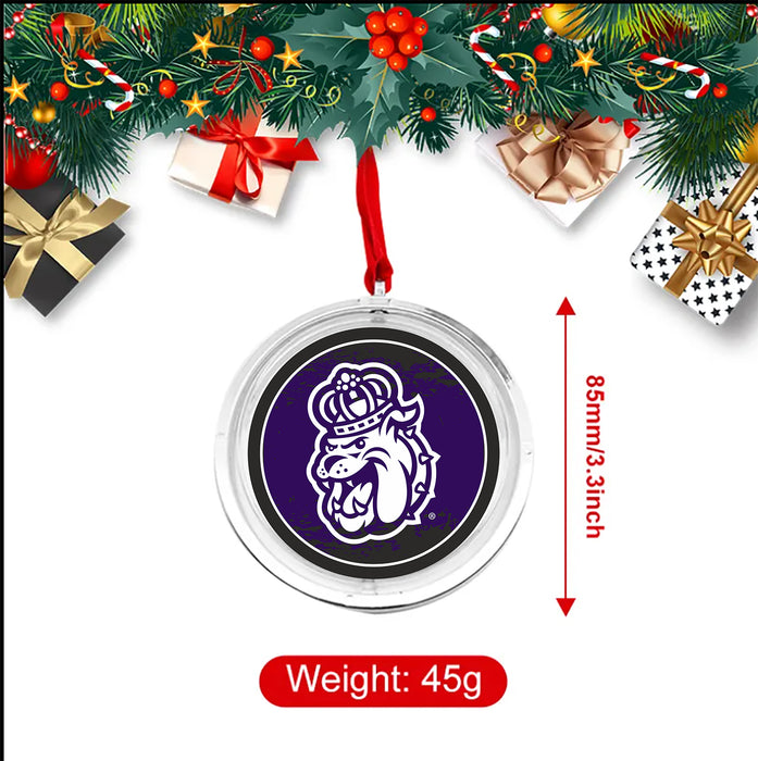 James Madison University Christmas Reversible Flat Round Ornament