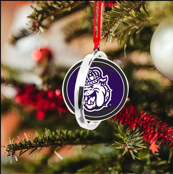 James Madison University Christmas Reversible Flat Round Ornament
