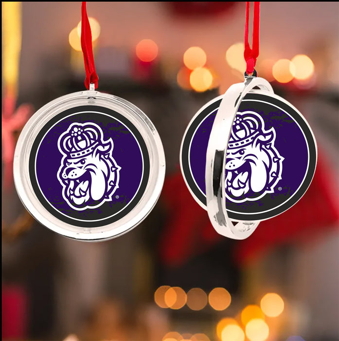 James Madison University Christmas Reversible Flat Round Ornament