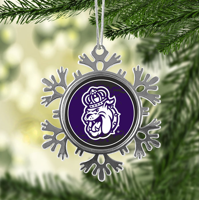 James Madison University Christmas Ornament - Snowflake Metal