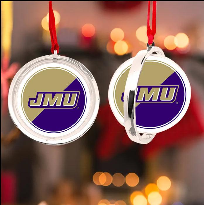 James Madison University Christmas Reversible Flat Round Ornament