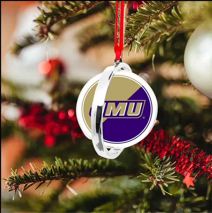 James Madison University Christmas Reversible Flat Round Ornament