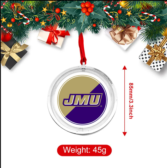 James Madison University Christmas Reversible Flat Round Ornament