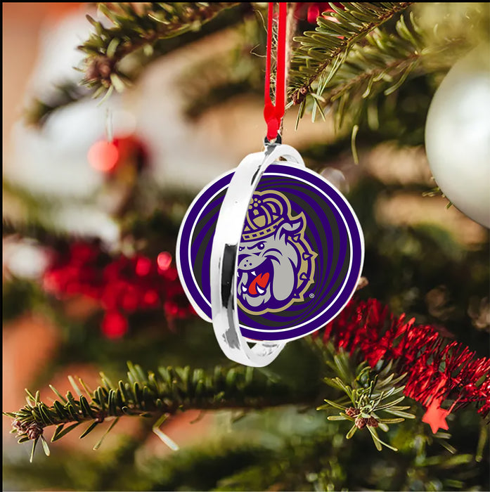 James Madison University Christmas Reversible Flat Round Ornament