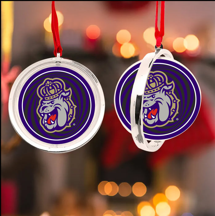 James Madison University Christmas Reversible Flat Round Ornament