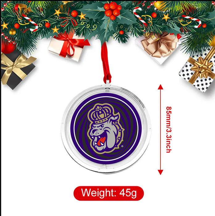 James Madison University Christmas Reversible Flat Round Ornament