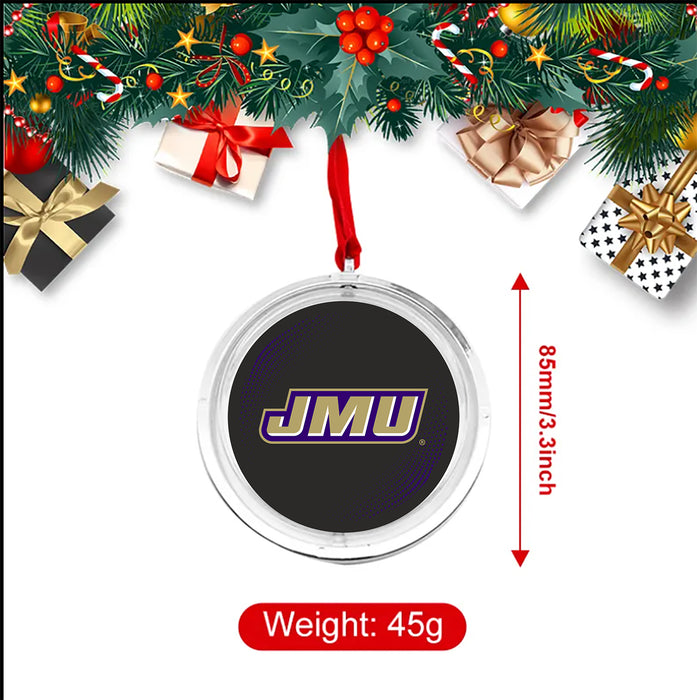James Madison University Christmas Reversible Flat Round Ornament
