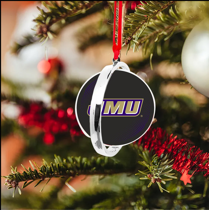 James Madison University Christmas Reversible Flat Round Ornament