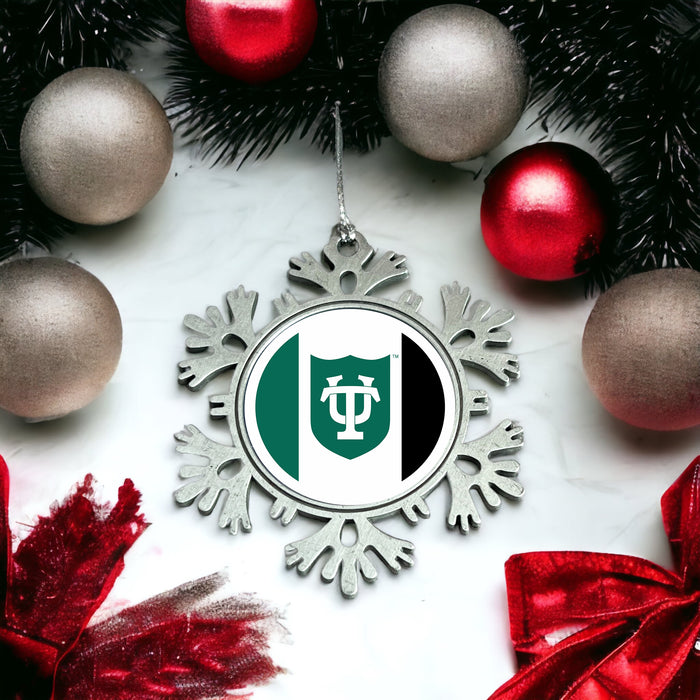 Tulane University Christmas Ornament - Snowflake Metal