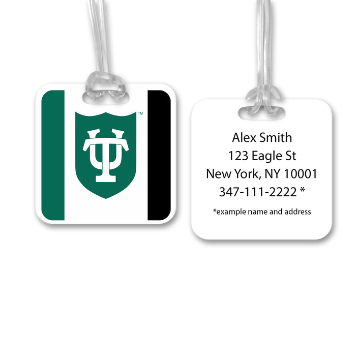 Tulane University Luggage Bag Tag (square)