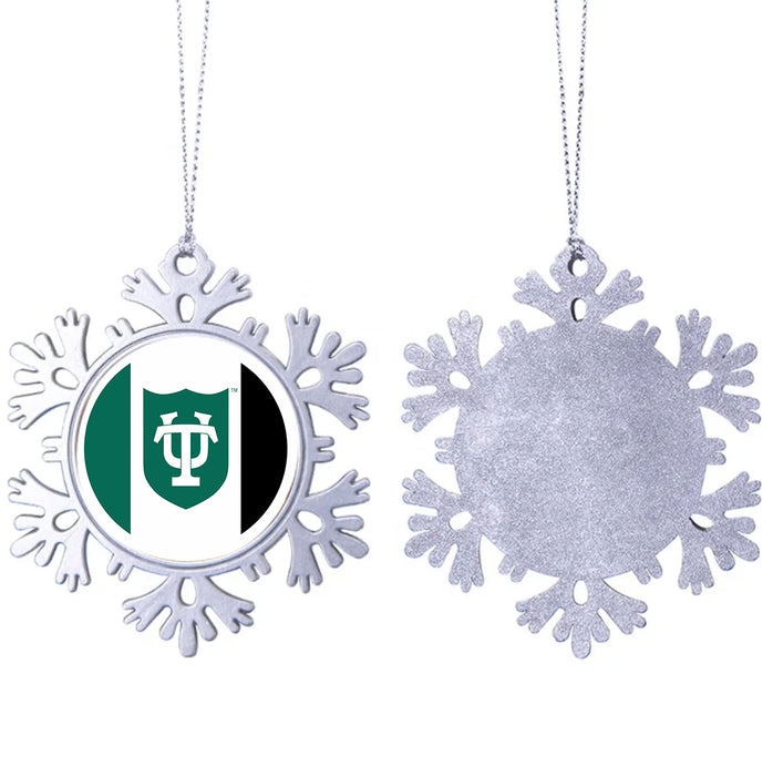 Tulane University Christmas Ornament - Snowflake Metal