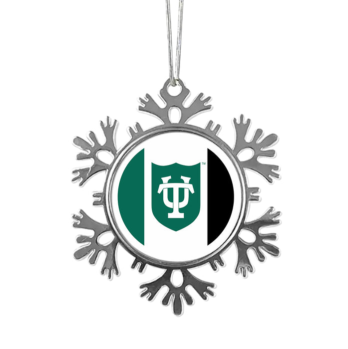 Tulane University Christmas Ornament - Snowflake Metal