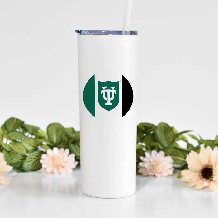 Tulane University Stainless Steel Skinny Tumbler 20 OZ